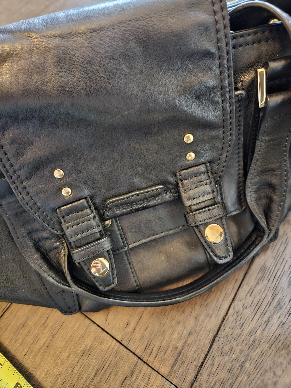 Beracamy Paris Black Leather Organizer Bag - Classic Interior
